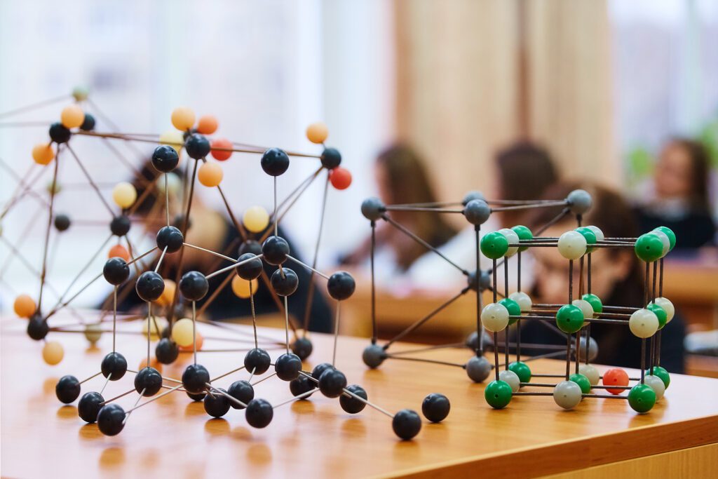 Chemistry model set on desk