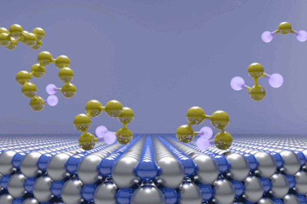 Image of TiN and lithium-sulfur interactions modelled using Quantum Espresso software.