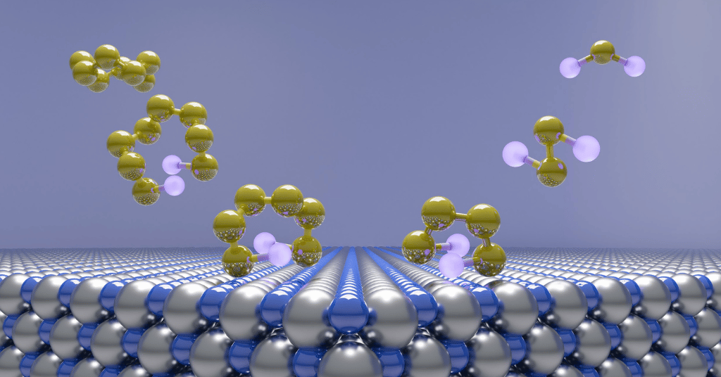 Image of TiN and lithium-sulfur interactions modelled using Quantum Espresso software.